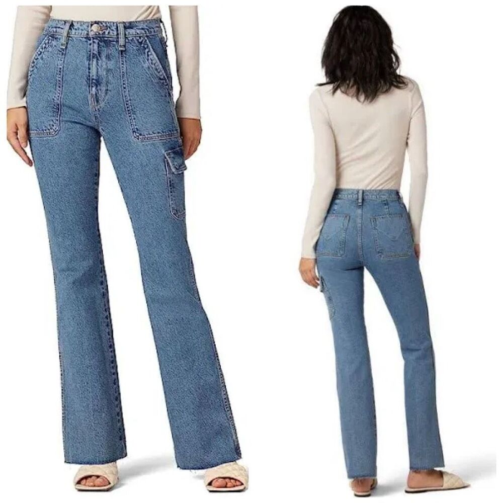 Hudson $235 Faye Utility Ultra High Rise Bootcut Jeans Earth Angel 30 NEW